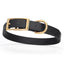Viper Biothane Waterproof Dog Collar - Brass Hardware - Size M (15" - 18") Black L 15"-18" x W 3 4" Dog Collar Dogline