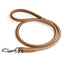 Soft Leather Round Dog Lead Brown 1 2" Dog Leashes Dogline