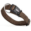 Comfort Microfiber Flat Dog Collar Brown Dog Collar Dogline