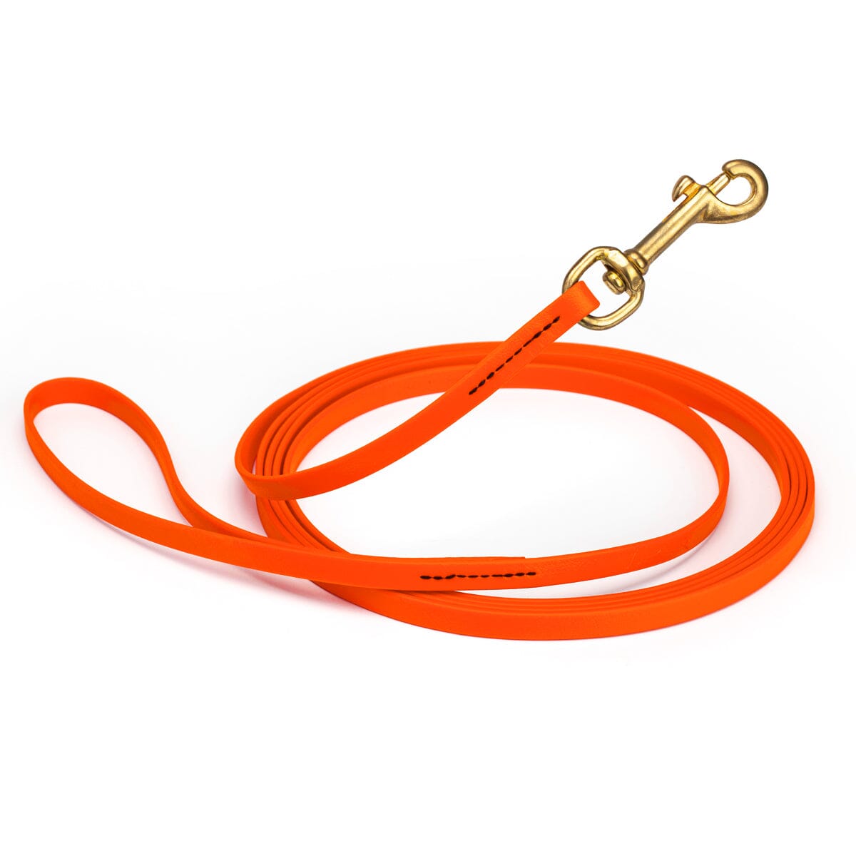 Viper Biothane Long Line 10 ft Lead with Brass Hardware Hunter Orange 3 8" Dog Leashes Dogline