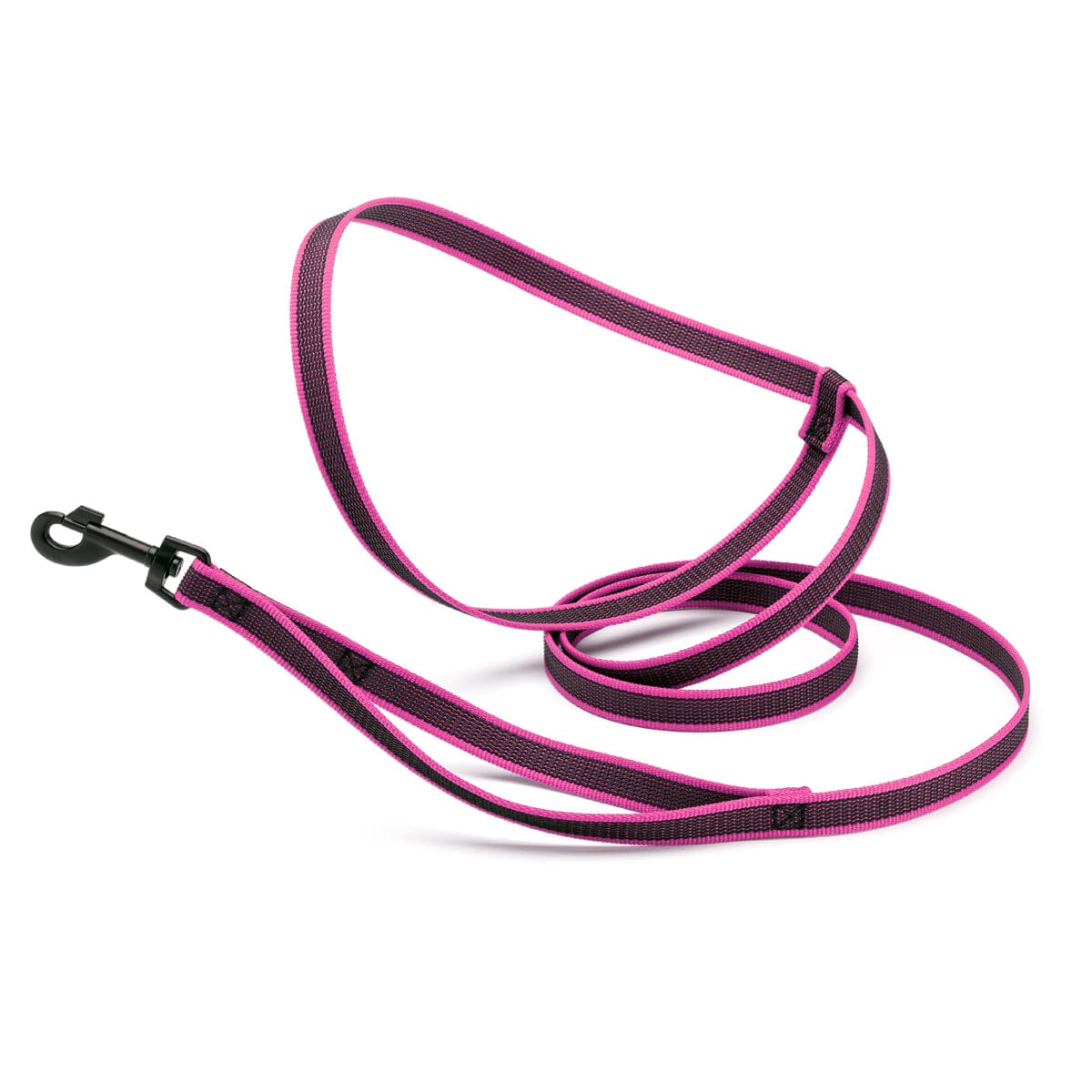Rubber Infused Nylon Multifunctional Dog Leash for Walking and Running Hands Free Pink 8' 3 4" Dog Leashes Dogline