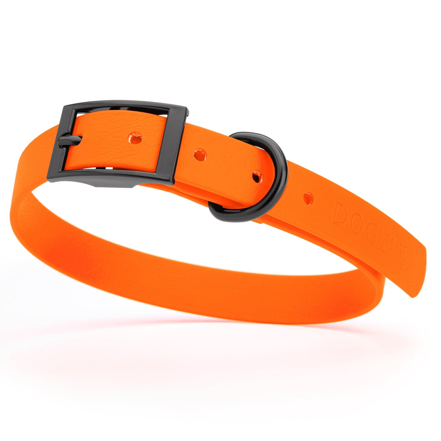 Biothane Waterproof Dog Collar - Medium (15 to 18 inches) Hunter Orange L 15"-18" x W 3 4" Dog Collar Dogline