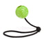 Rubber Euro Ball with Rope 2.36" Green Dog Toys Dogline