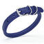Soft Leather Round Dog Collar Royal Blue 1 3" Dog Collar Dogline