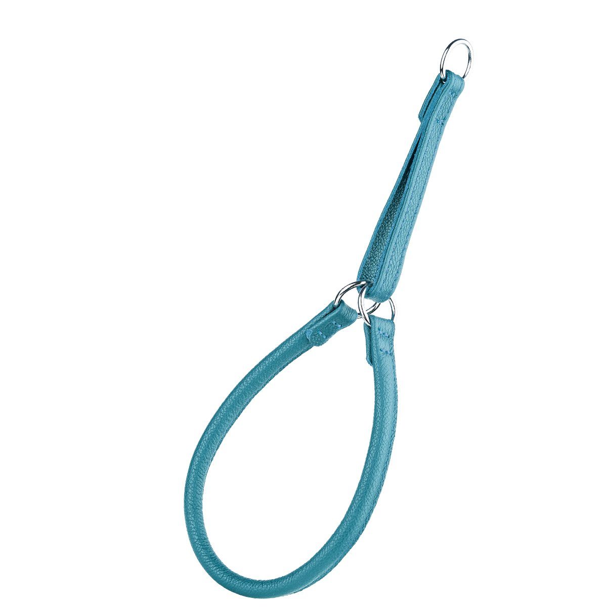 Soft Leather Round Martingale Collar Teal 24" 1 2" Dog Collars Dogline