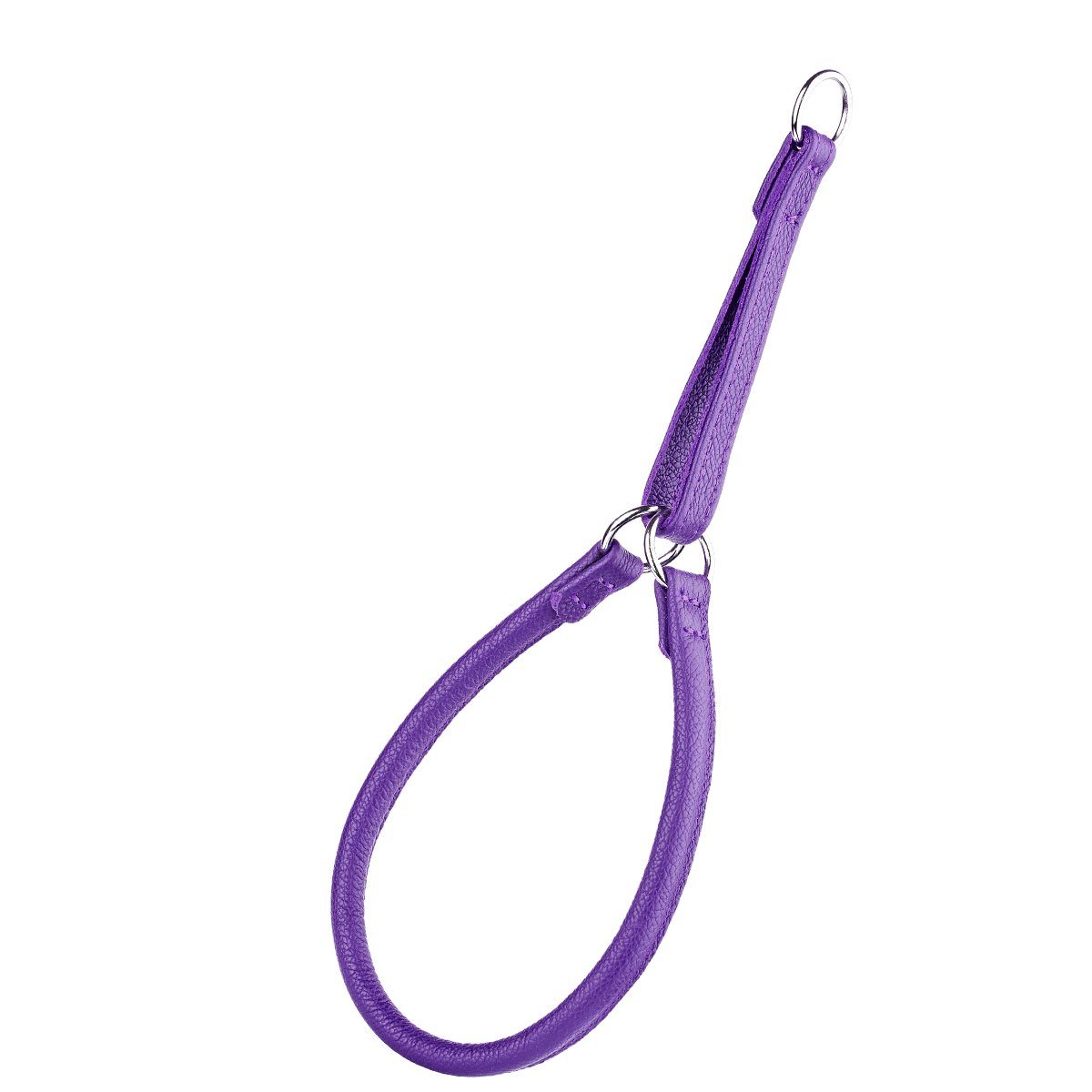 Soft Leather Round Martingale Collar Purple 24" 1 2" Dog Collars Dogline