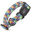 Dogline Biothane Full Color Design Printed Dog Collar with Quick Release Buckle Owls W 3 4" x L 12"-19" Dog Collars Dogline