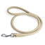 Soft Leather Round Dog Lead Beige 1 2" Dog Leashes Dogline