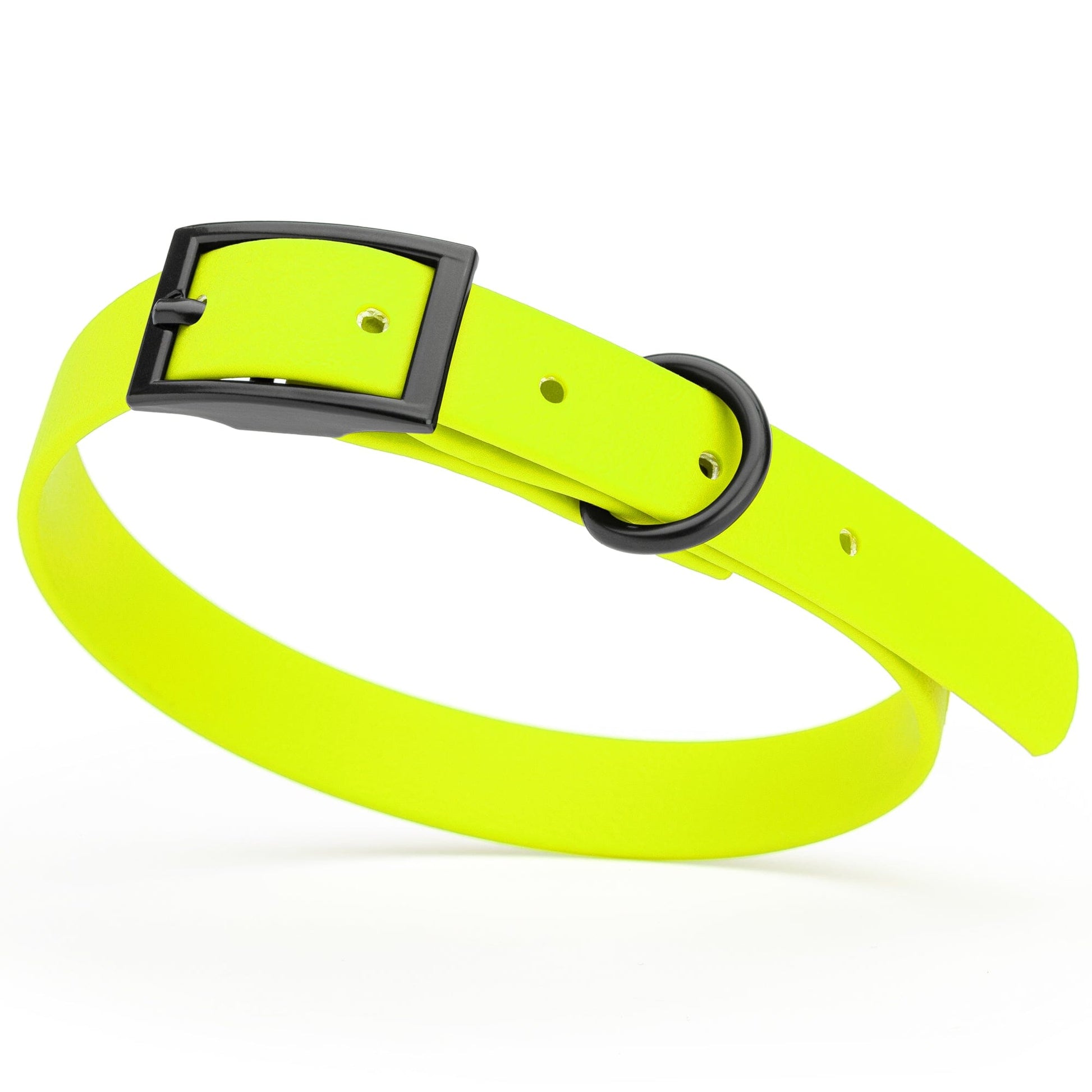 Biothane Waterproof Dog Collar - Small (12 to 15 inches) Safety Yellow L 12"-15" x W 5 8" Dog Collar Dogline