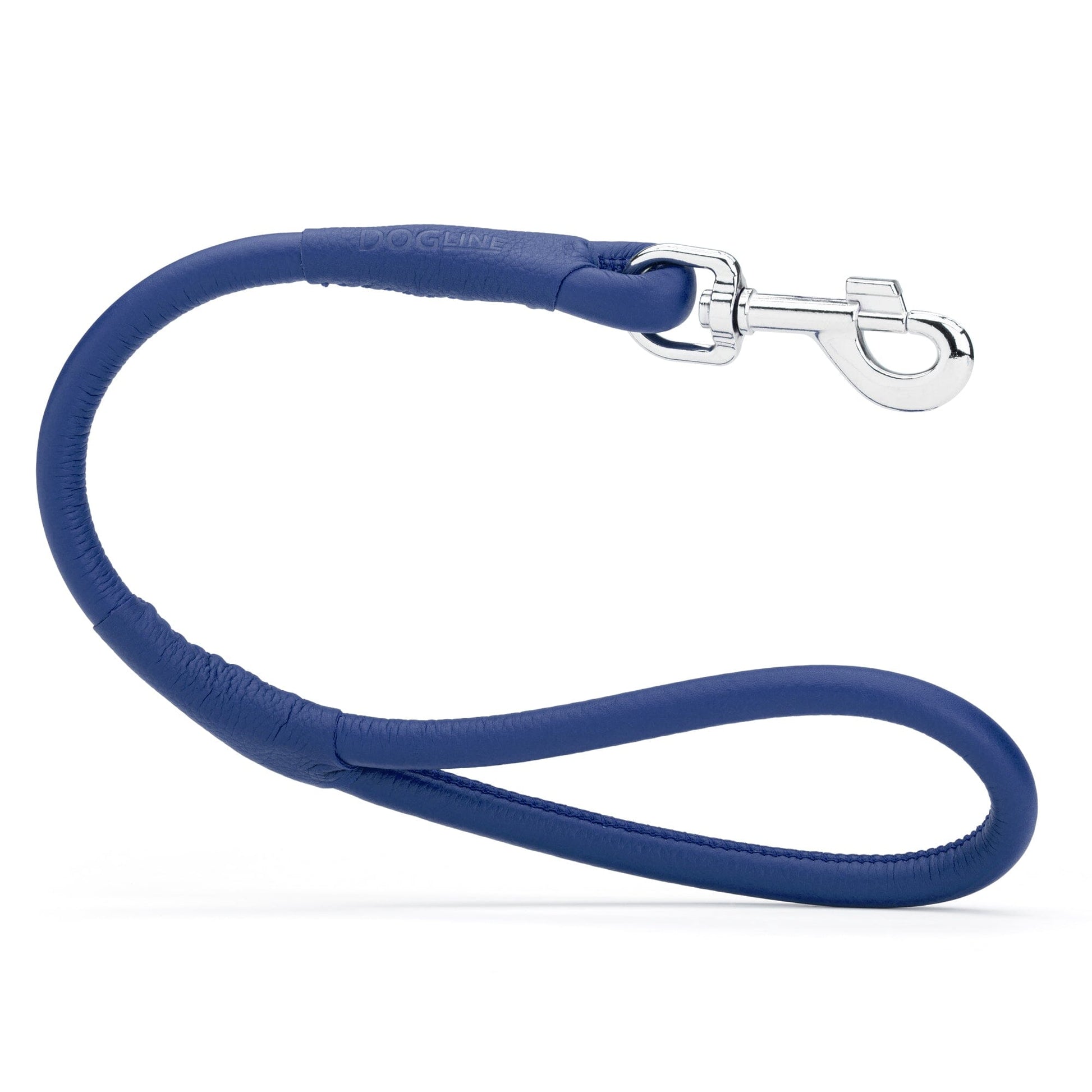 Soft Leather Round Traffic Lead Blue Dog Leashes Dogline
