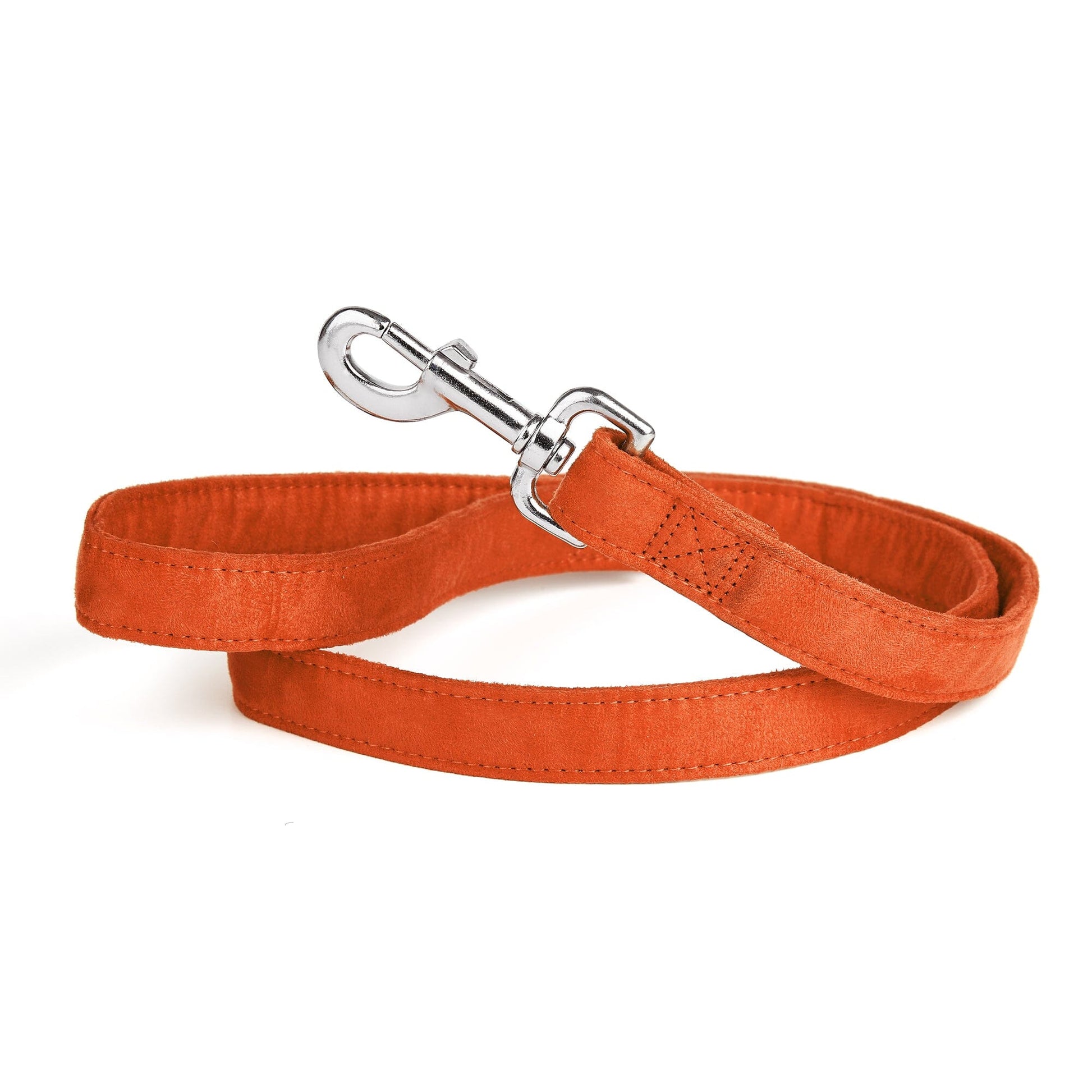 Comfort Microfiber Flat Dog Leash Orange Dog Leashes Dogline