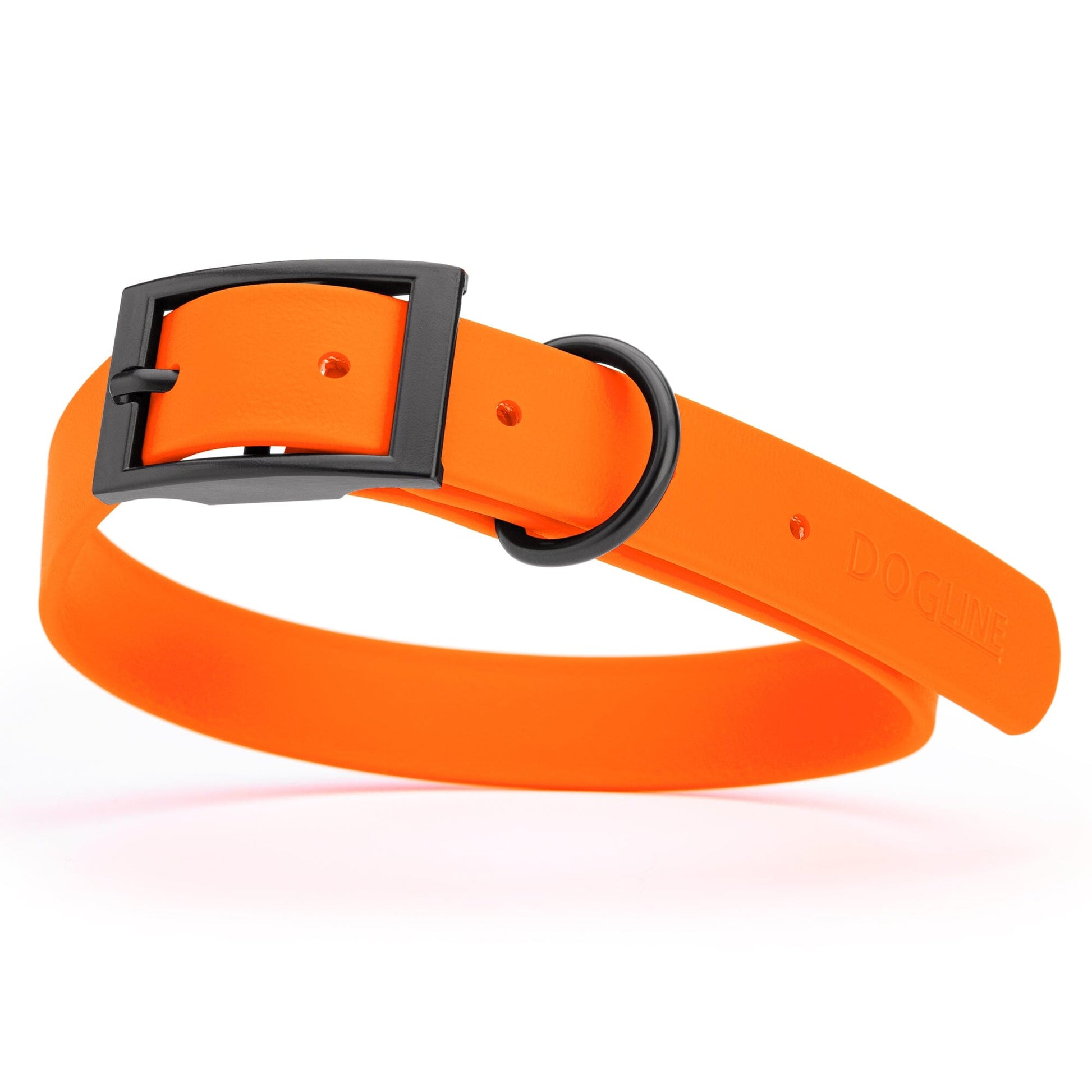 Biothane Waterproof Dog Collar - X-Large (22 to 25 inches) Hunter Orange L 22"-25" x W 1" Dog Collar Dogline