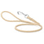 Soft Leather Round Dog Lead Beige Dog Leashes Dogline