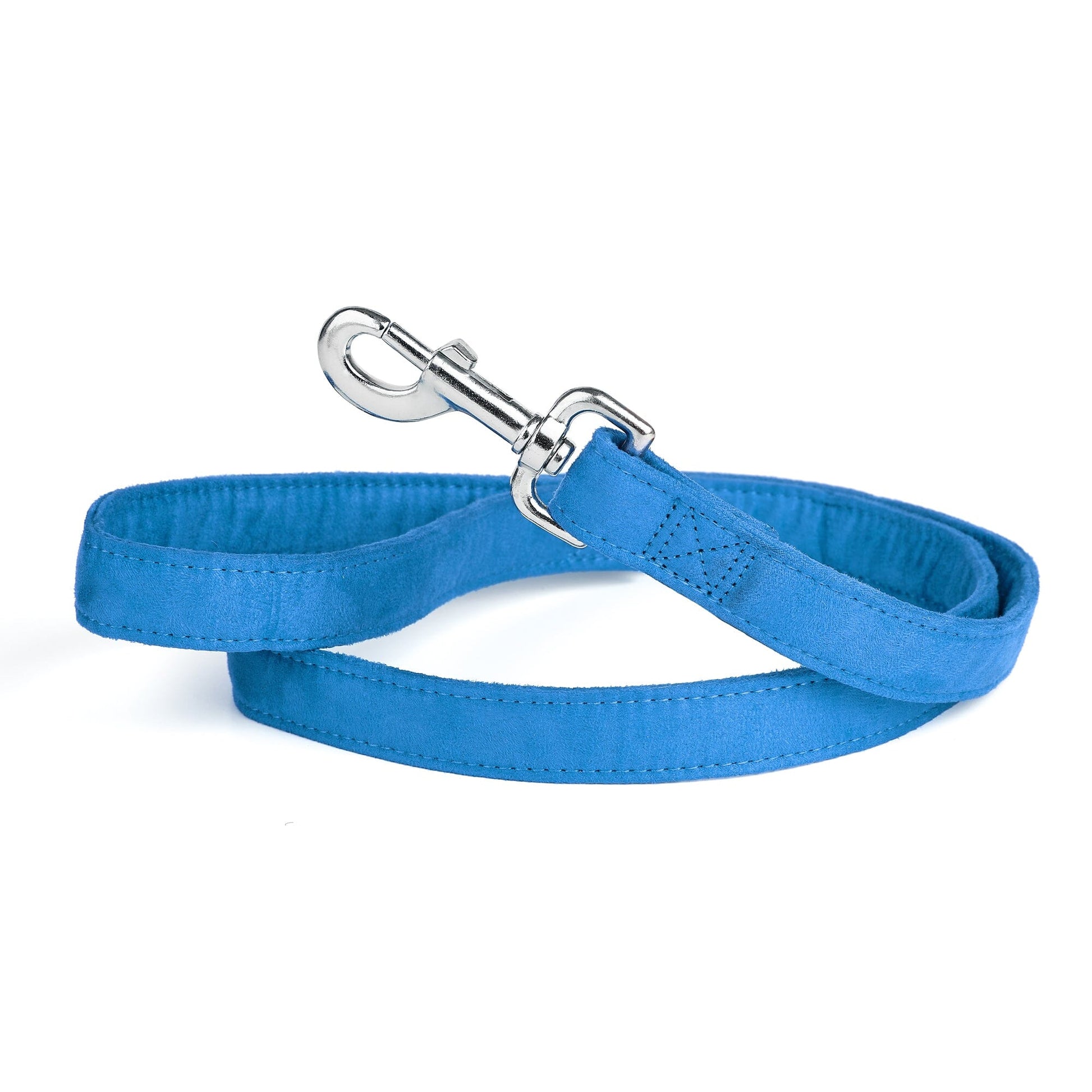 Comfort Microfiber Flat Dog Leash Blue Dog Leashes Dogline