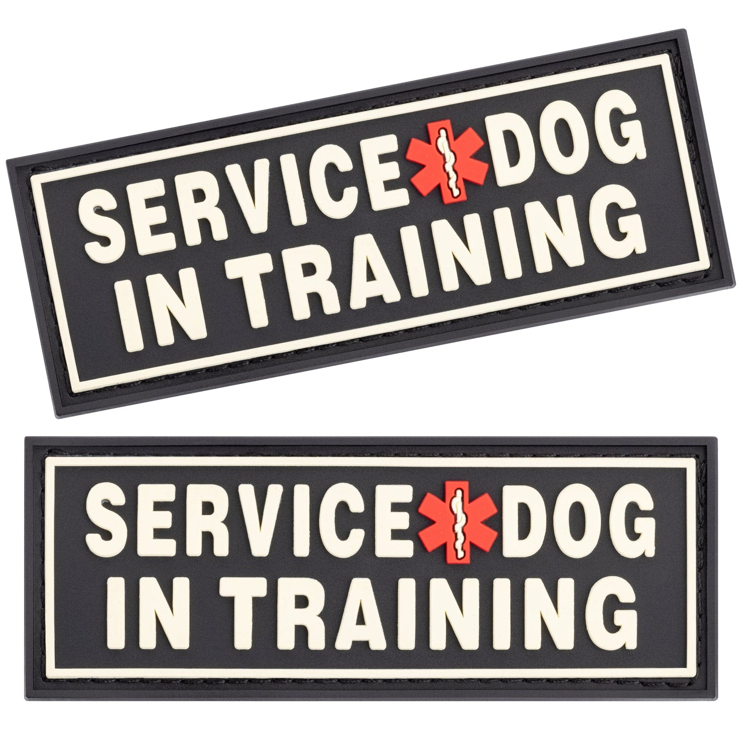 Dogline 3D Rubber Removable Patches for Dog Harness and Vest Service Dog In Training Dog Patches Dogline