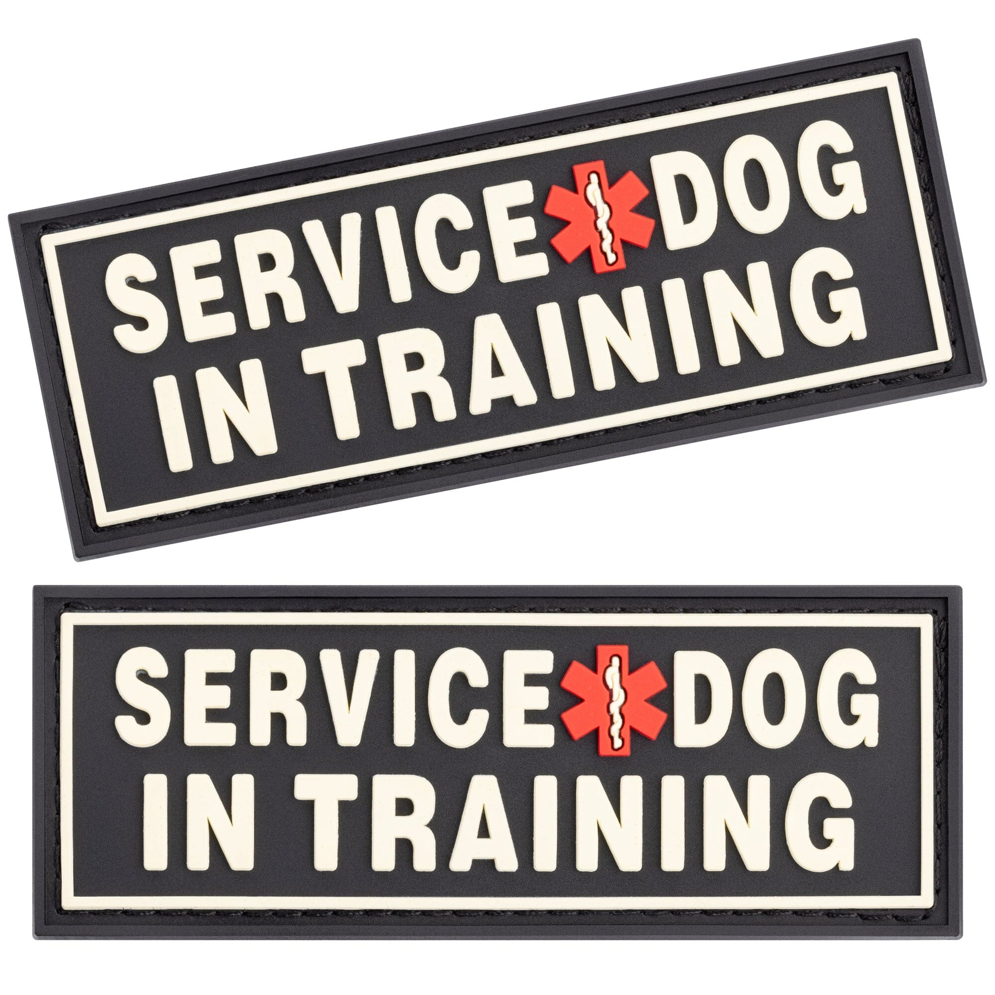 Dogline 3D Rubber Removable Patches for Dog Harness and Vest Service Dog In Training Dog Patches Dogline