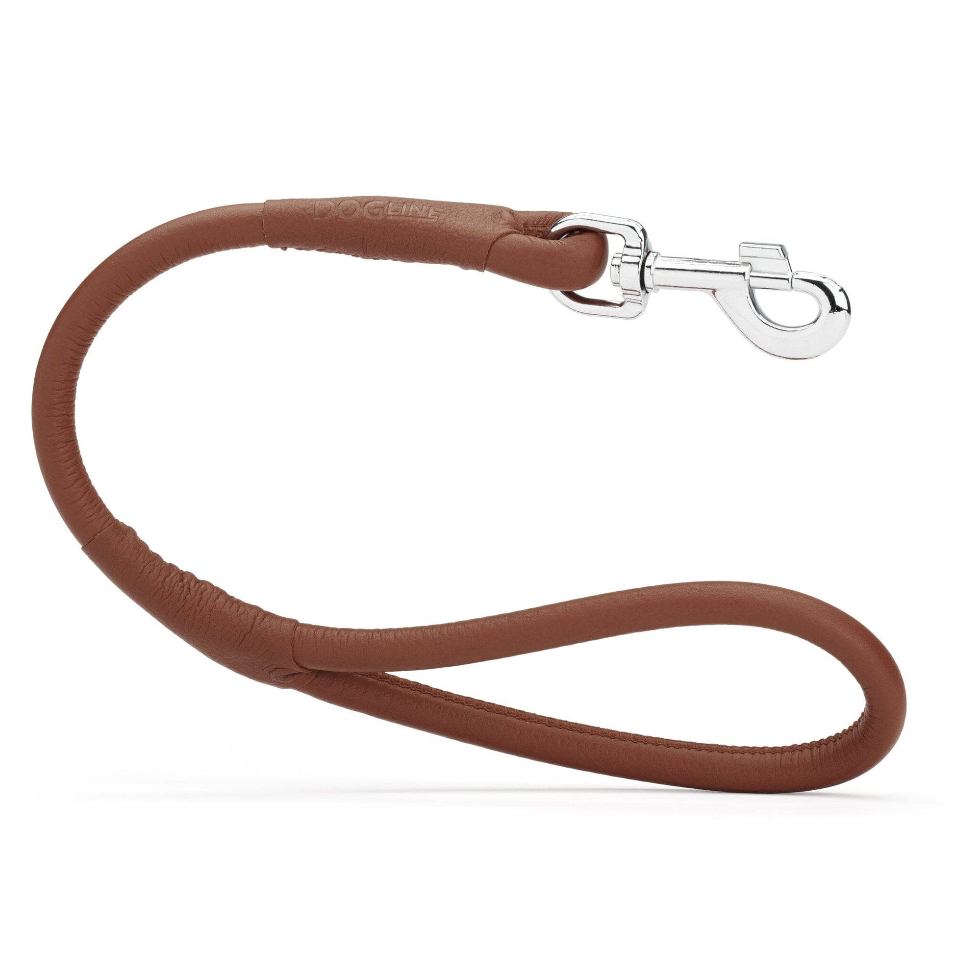 Soft Leather Round Traffic Lead Brown Dog Leashes Dogline