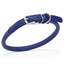 Soft Leather Round Dog Collar Royal Blue 16-19" 3 8" Dog Collar Dogline
