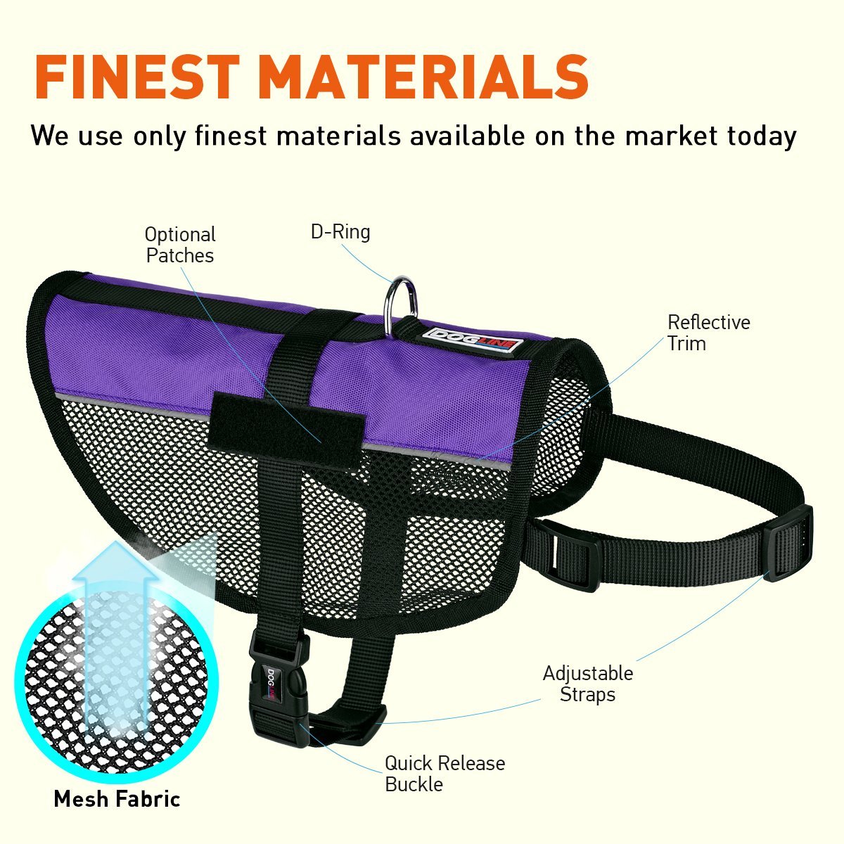 MaxAire Mesh Dog Vest Harness Dog Harnesses Dogline