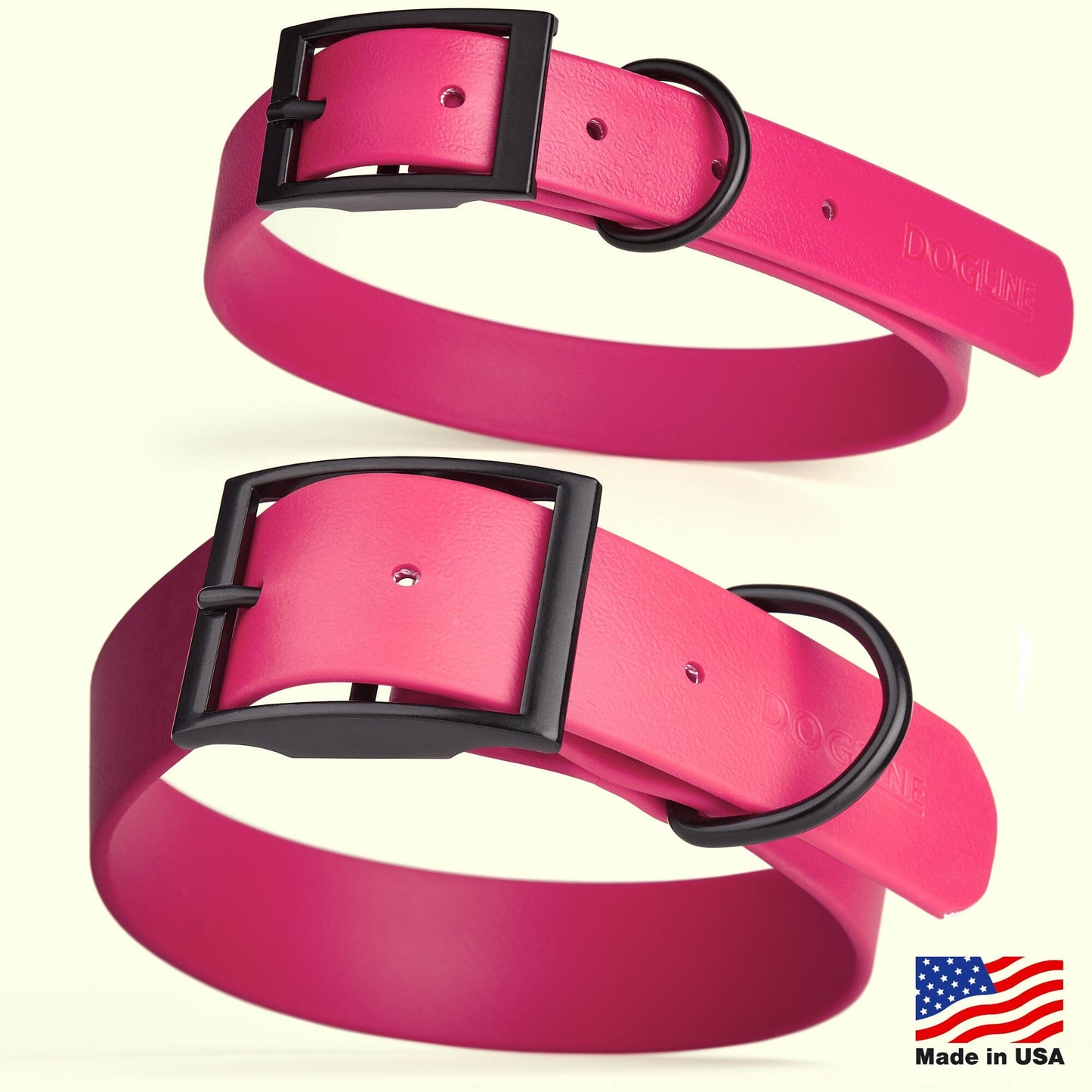 Biothane Waterproof Dog Collar - 1.5in Wide - Large (16 to 20 inches) Dog Collar Dogline