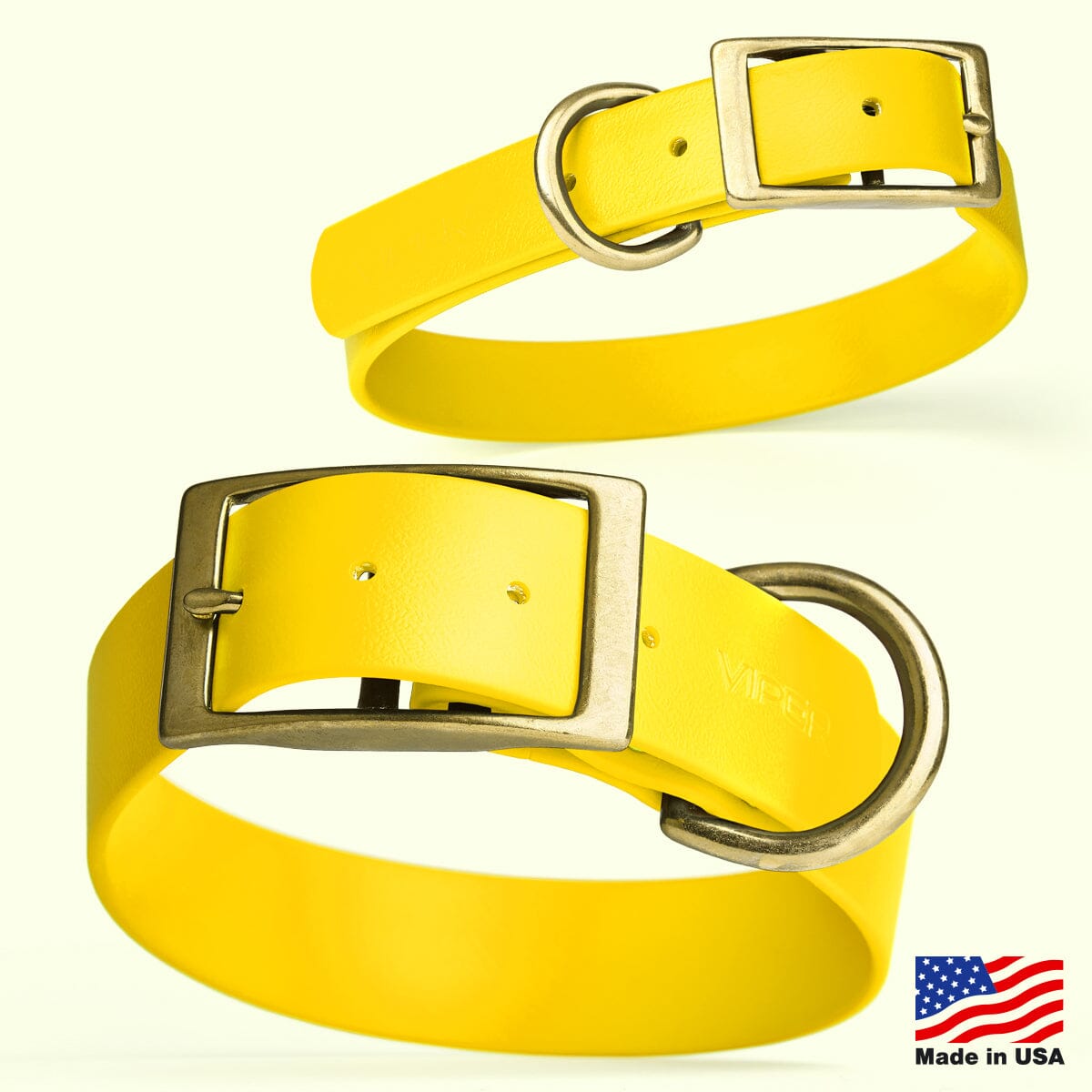 Viper Biothane Waterproof Dog Collar - Brass Hardware - Size L (18" - 22") Dog Collar Dogline