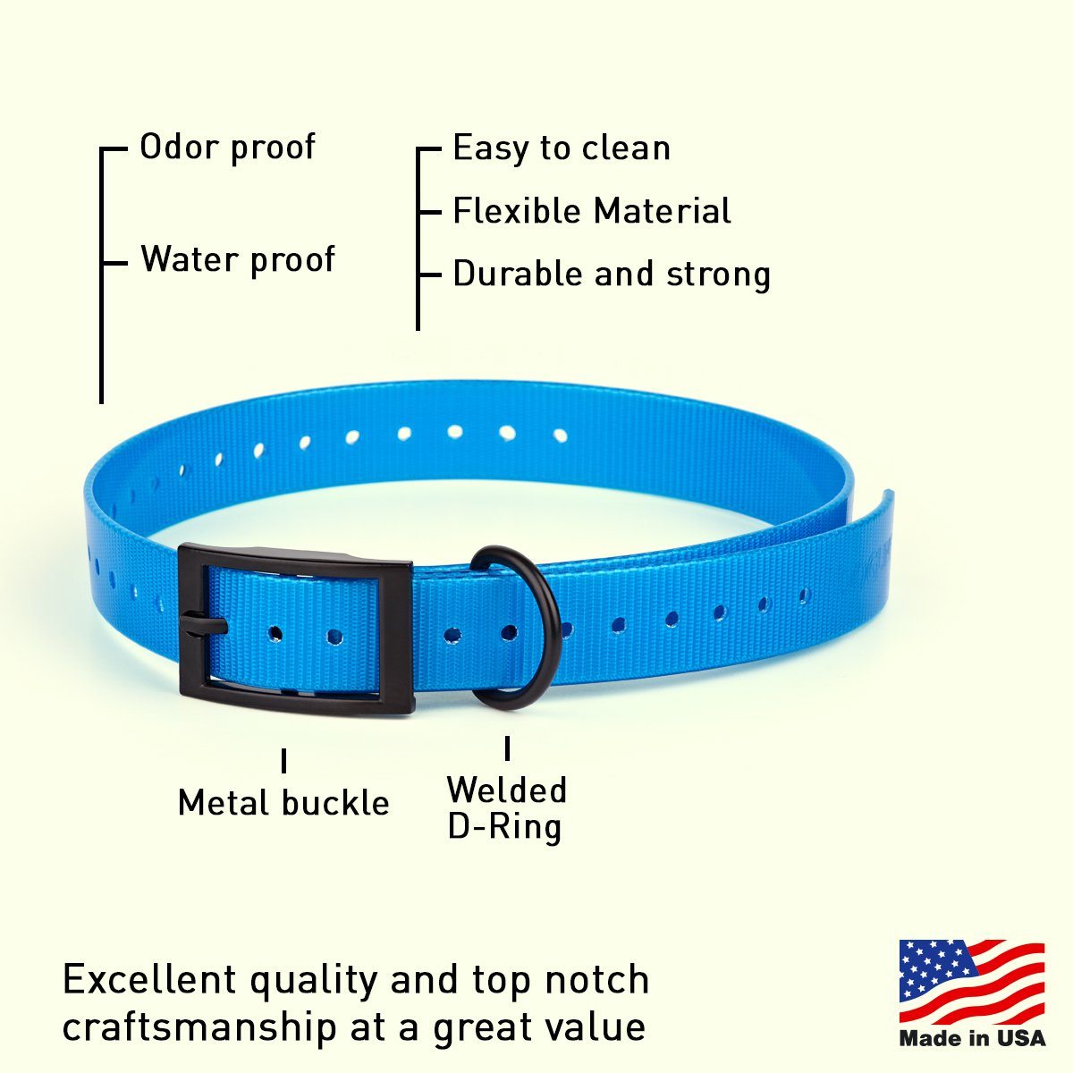Biothane E-Collar Replacement Strap Dog Collar Dogline