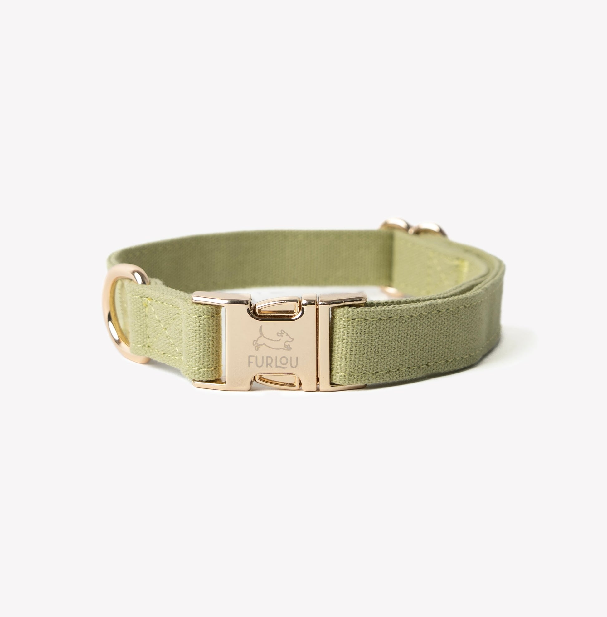 'Green' - Canvas Dog Collar Canvas Collar FURLOU