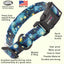 Dogline Biothane Full Color Design Printed Dog Collar with Quick Release Buckle Dog Collars Dogline