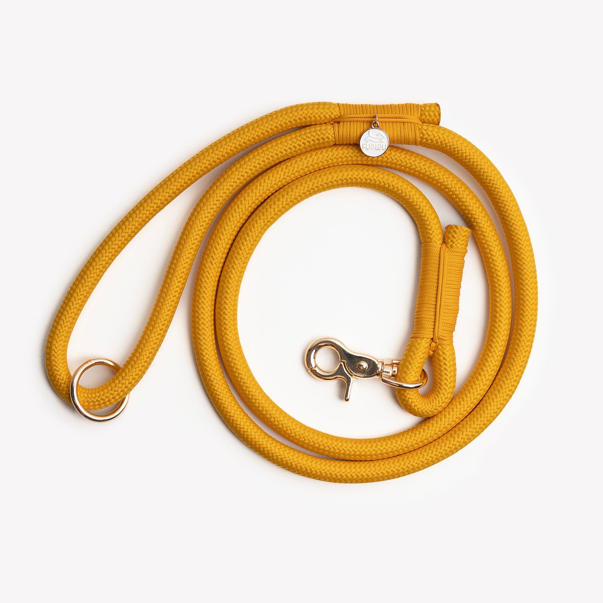 'Yellow' - Braided Rope Leash Regular Braided Leash FURLOU