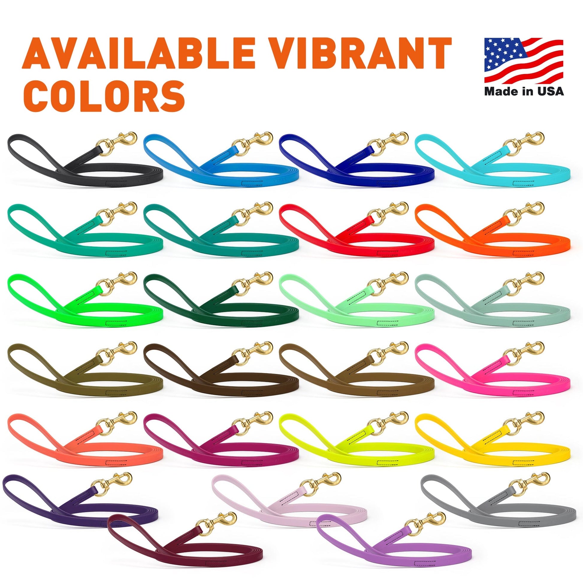 Viper Biothane Long Line 33 ft Lead with Brass Hardware Dog Leashes Dogline