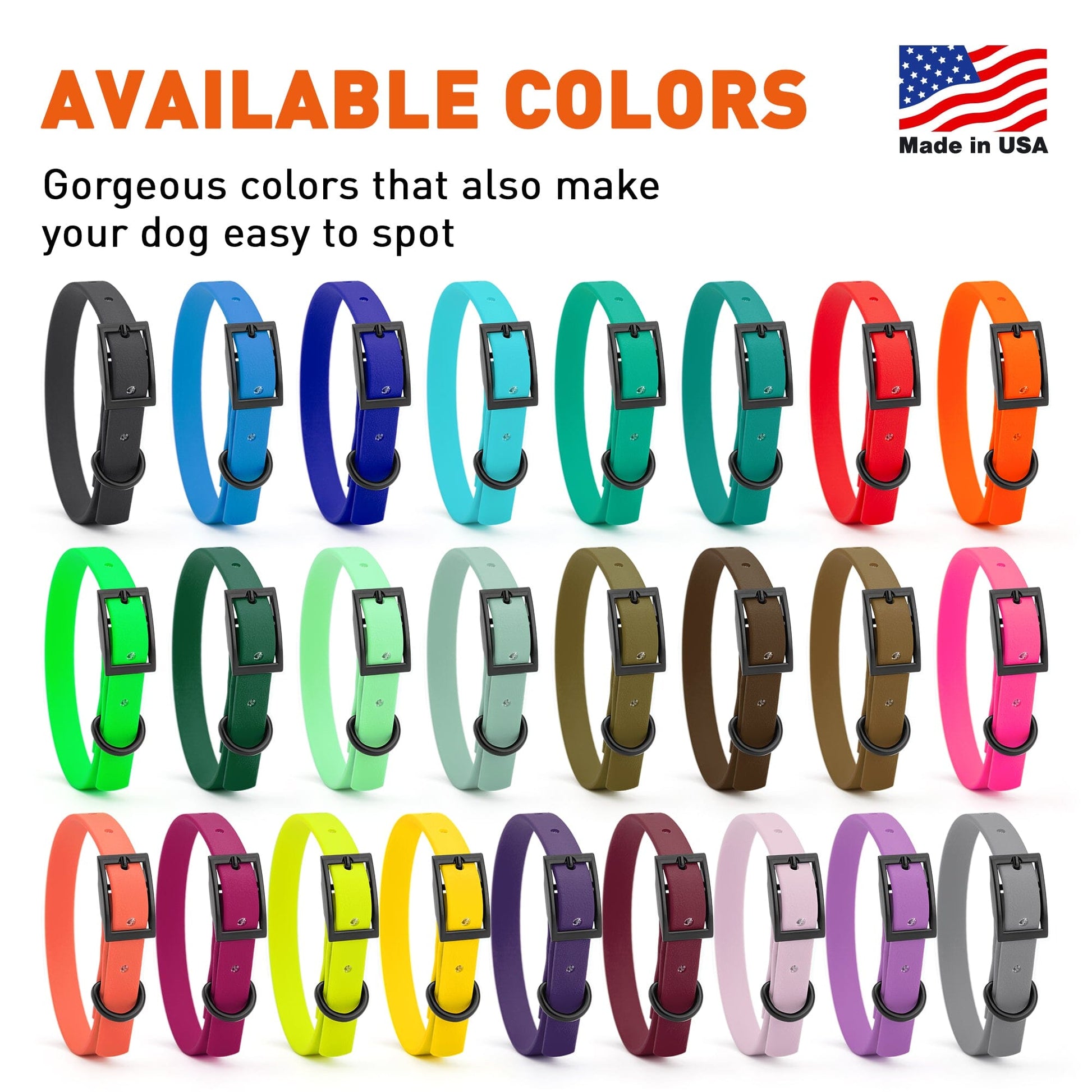 Biothane Waterproof Dog Collar - X-Small (9 to 12 inches) Dog Collar Dogline