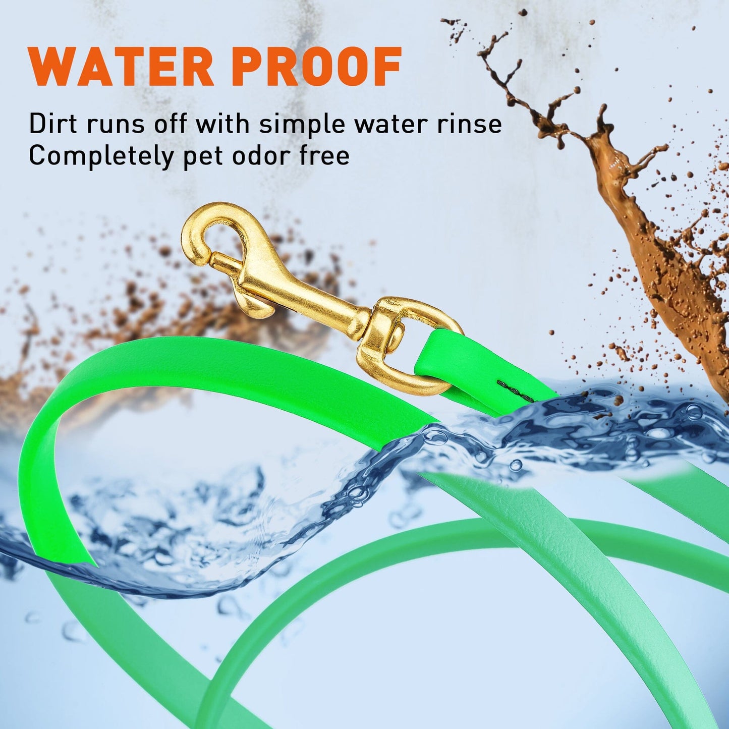 Viper Biothane Long Line 20 ft Lead with Brass Hardware Dog Leashes Dogline