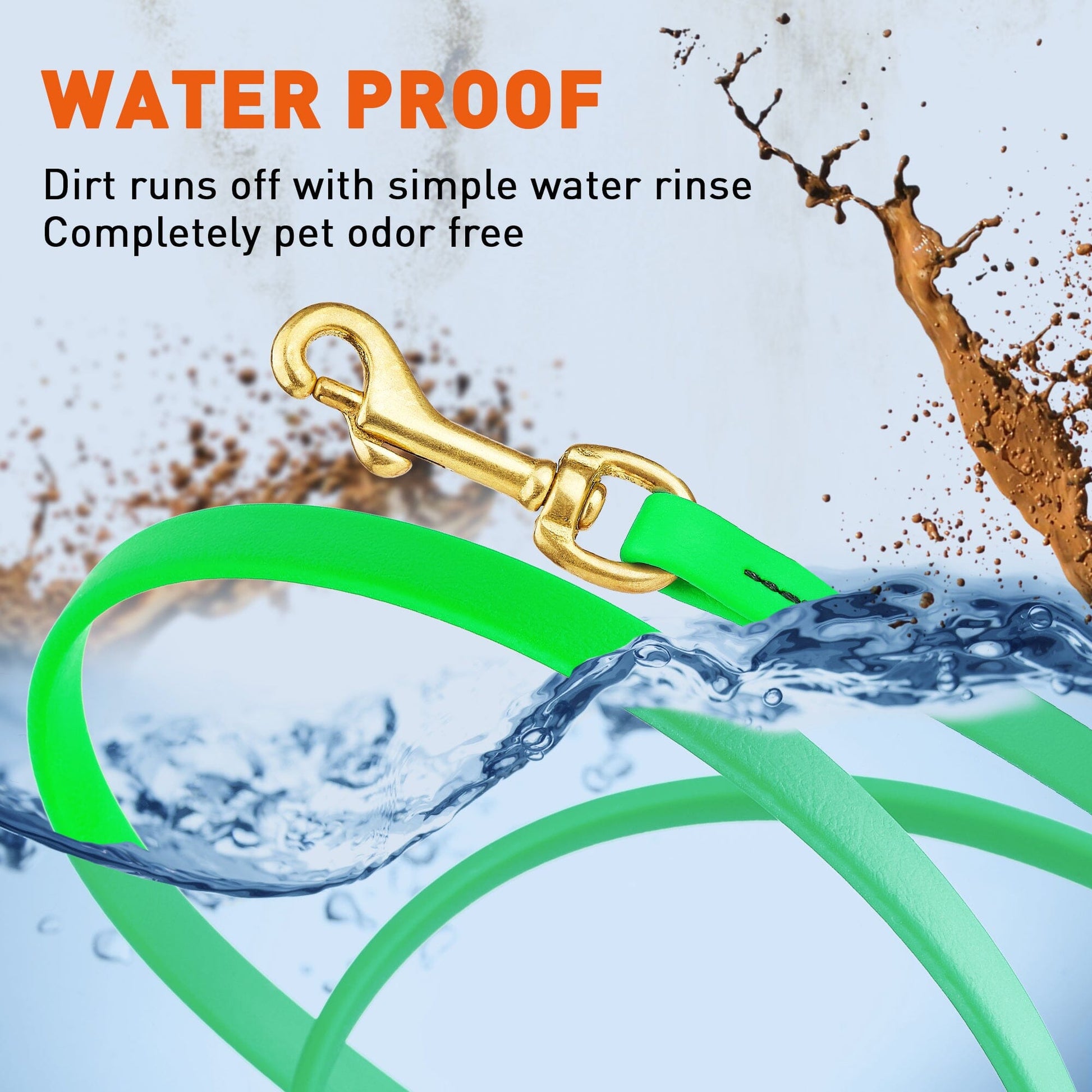 Viper Biothane Long Line 20 ft Lead with Brass Hardware Dog Leashes Dogline