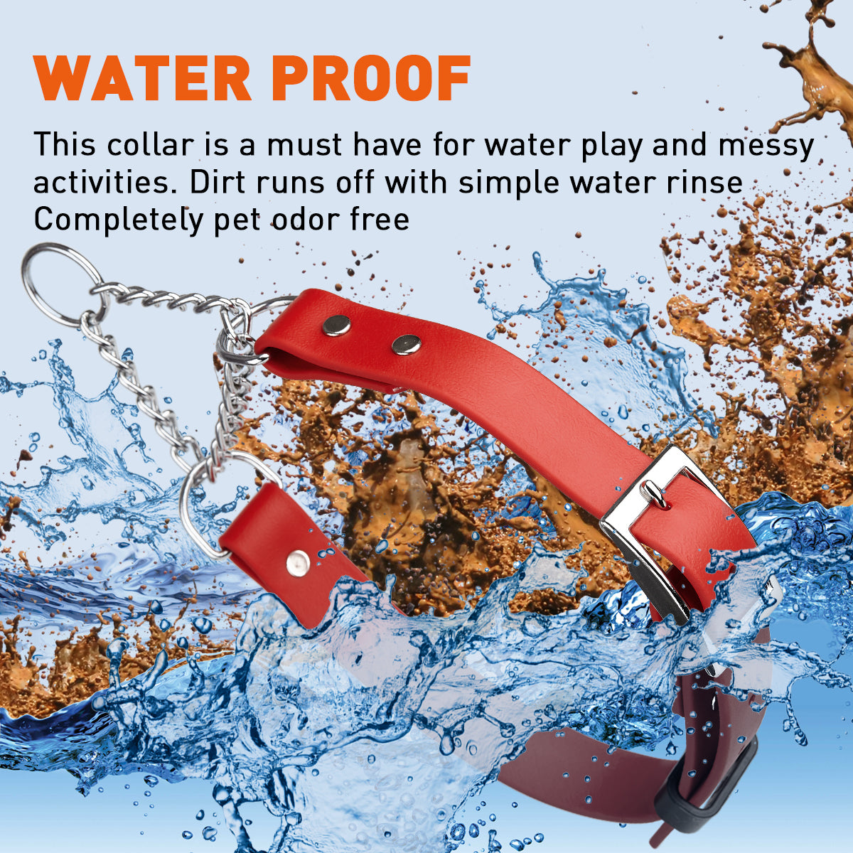 Biothane Adjustable Martingale Collar with Metal Buckle Martingale Dog Collar Dogline