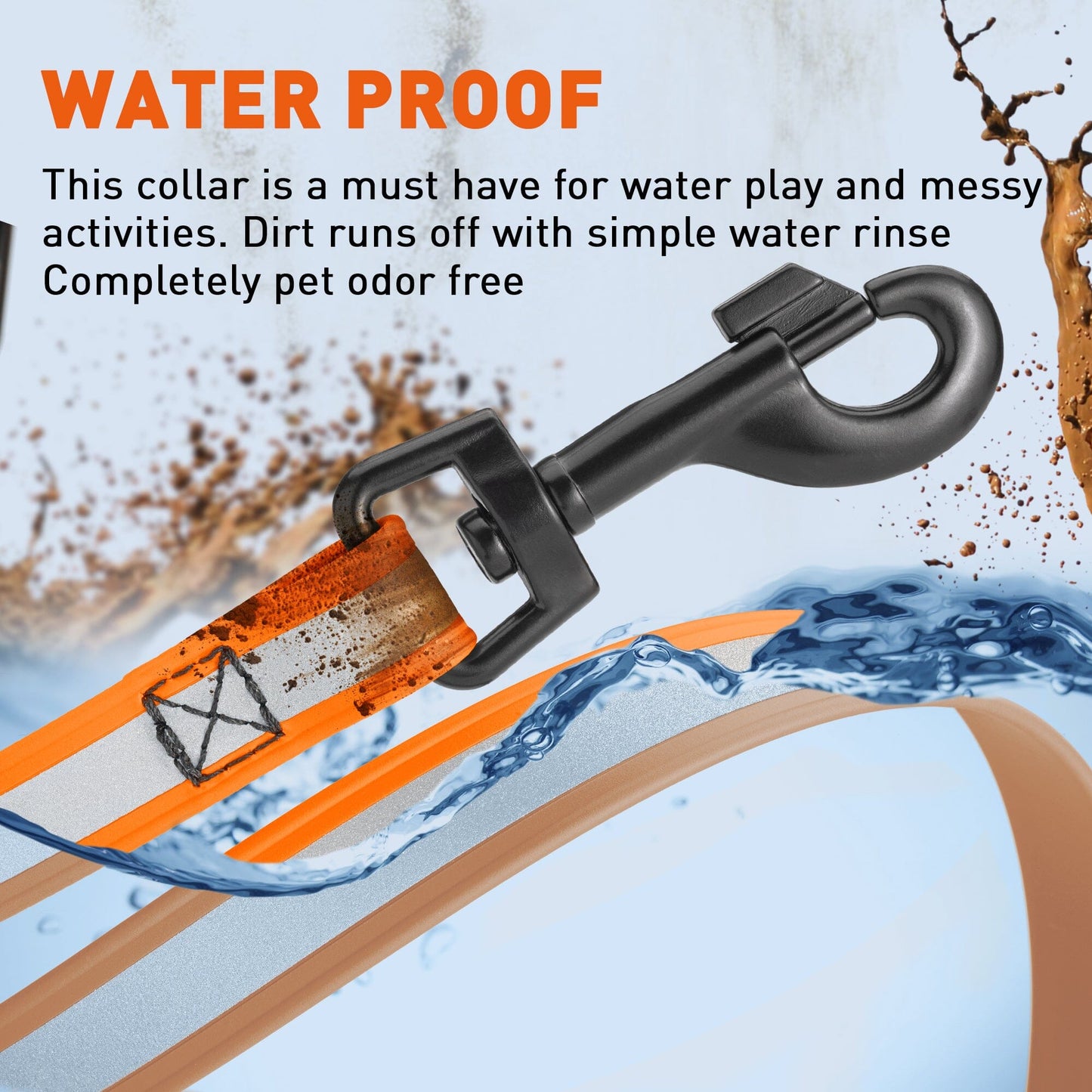 Reflective Biothane Dog Leash with Black Hardware Dog Leashes Dogline