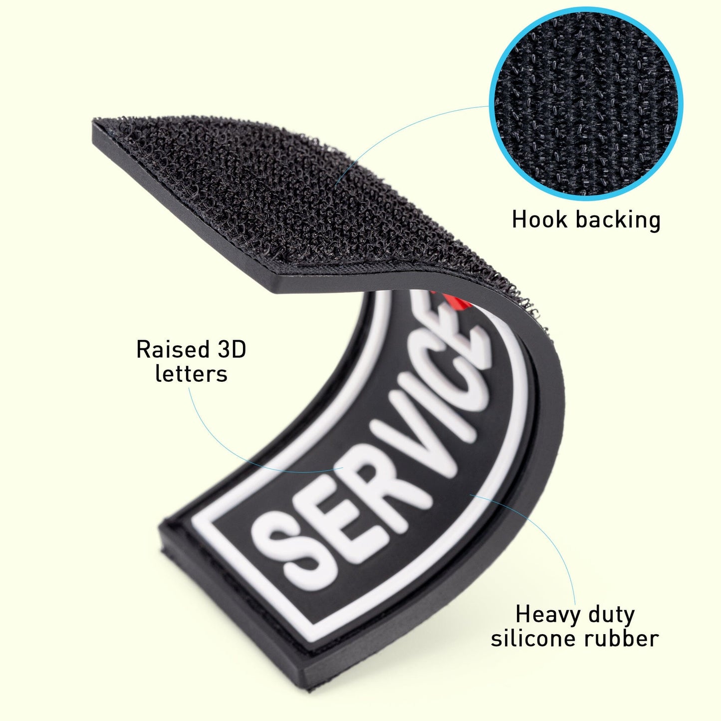 Dogline Service Dog 3D Rubber Patches Dog Patches Dogline