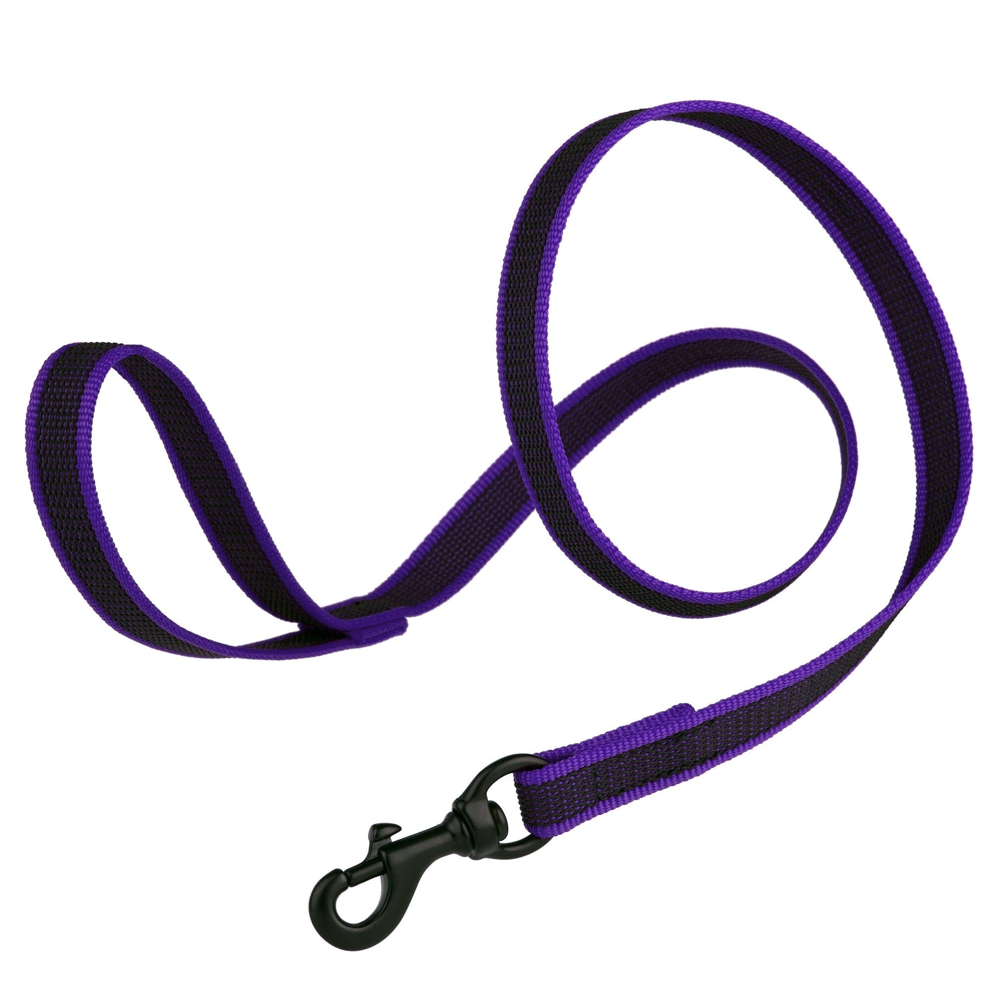 Rubber Infused Nylon Dog Leash Purple 6' 3 4" Dog Leashes Dogline