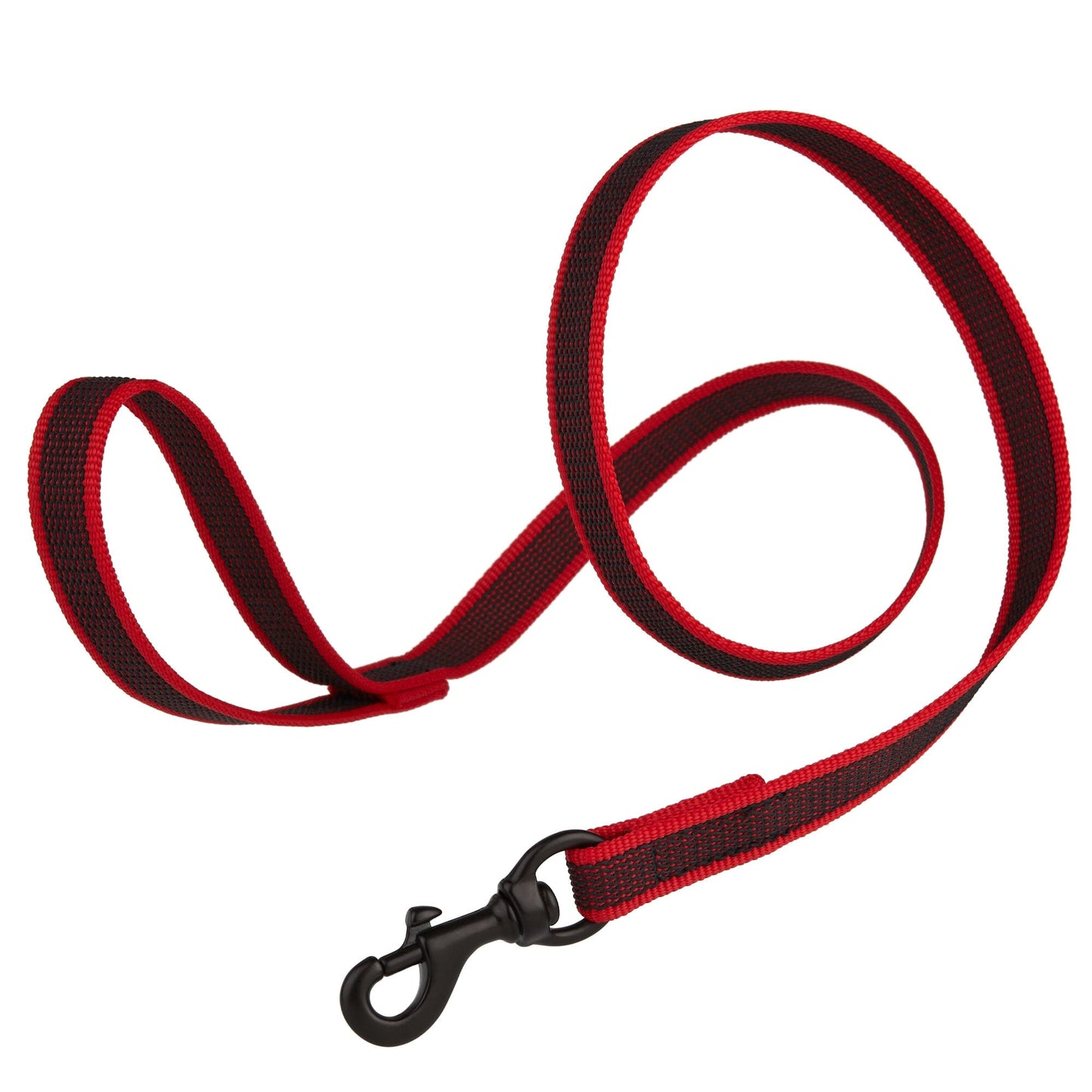 Rubber Infused Nylon Dog Leash Red 6' 3 4" Dog Leashes Dogline