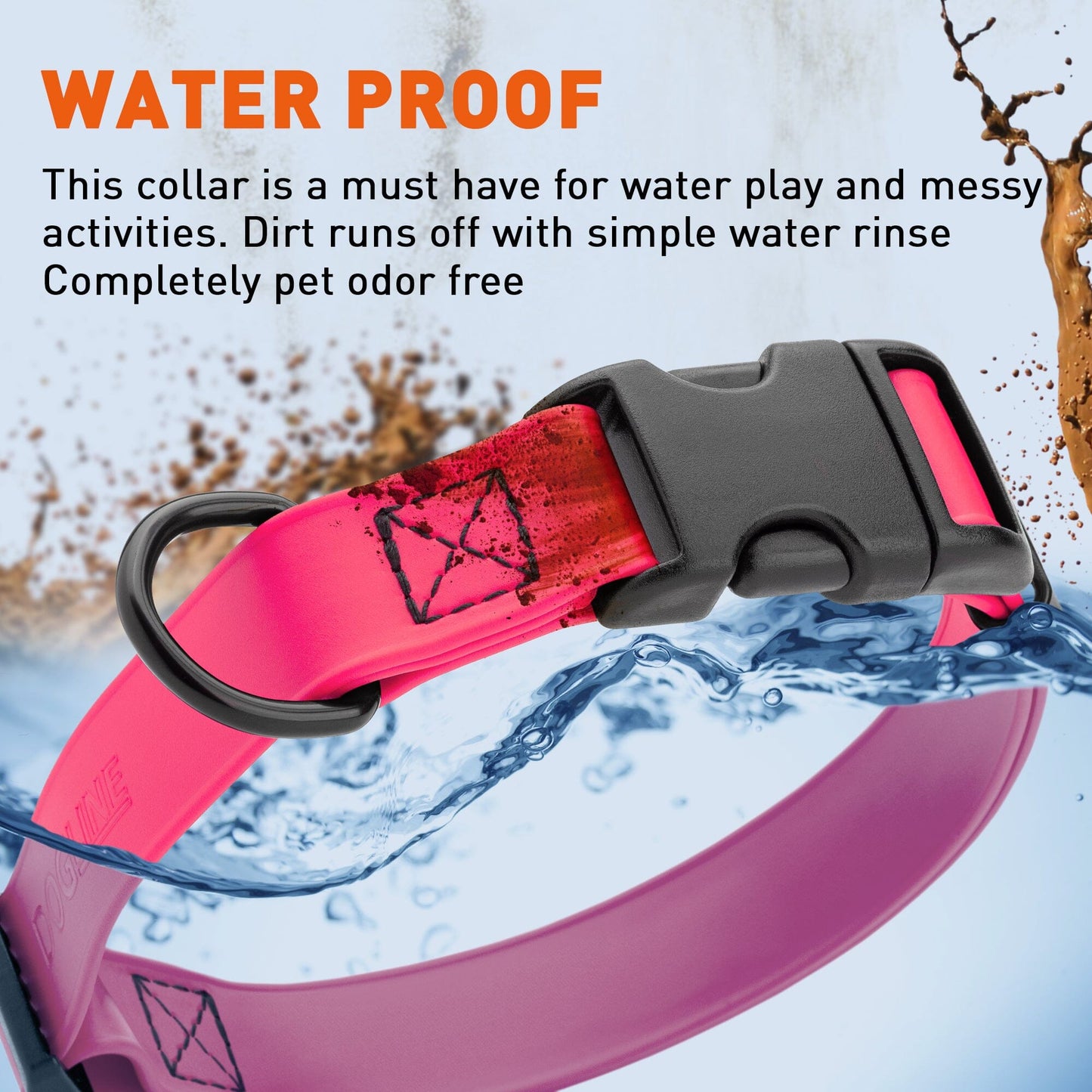 Dogline Biothane Waterproof Dog Collar with Quick Release Buckle Dog Collar Dogline