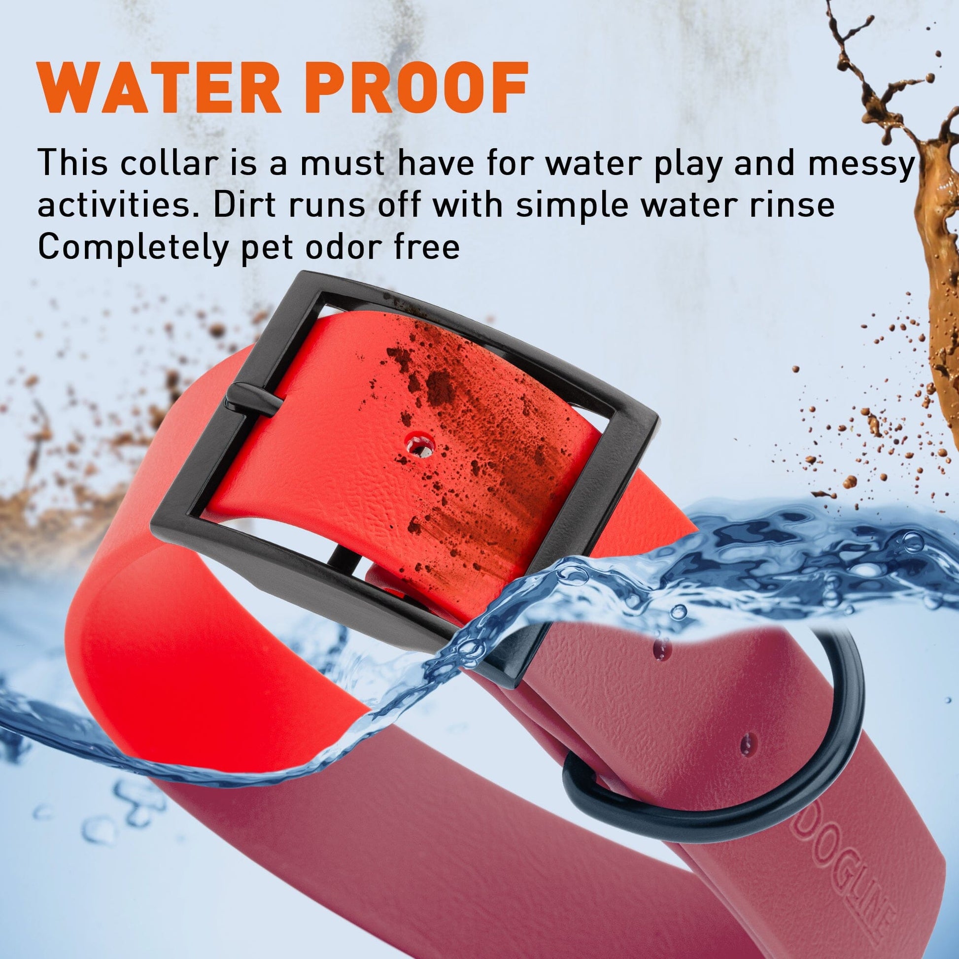 Biothane Waterproof Dog Collar - 1.5in Wide - X-Large (20 to 24 inches) Dog Collar Dogline