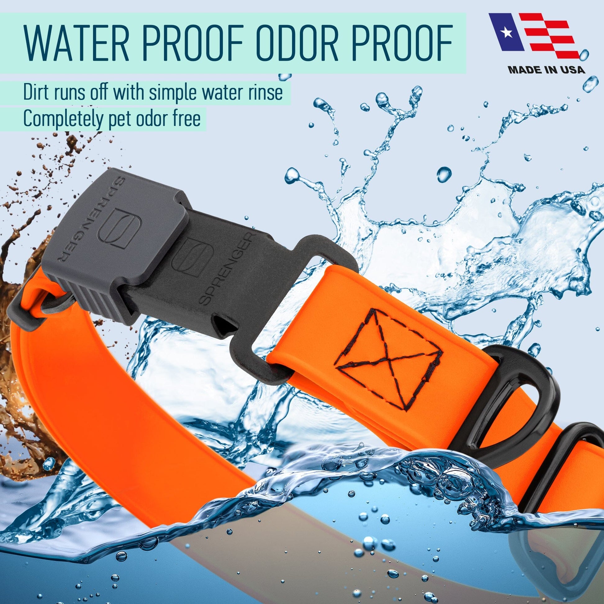 Dogline Biothane Waterproof Dog Collar with Herm Sprenger Stainless Steel Quick Release Buckle Dog Collar Dogline