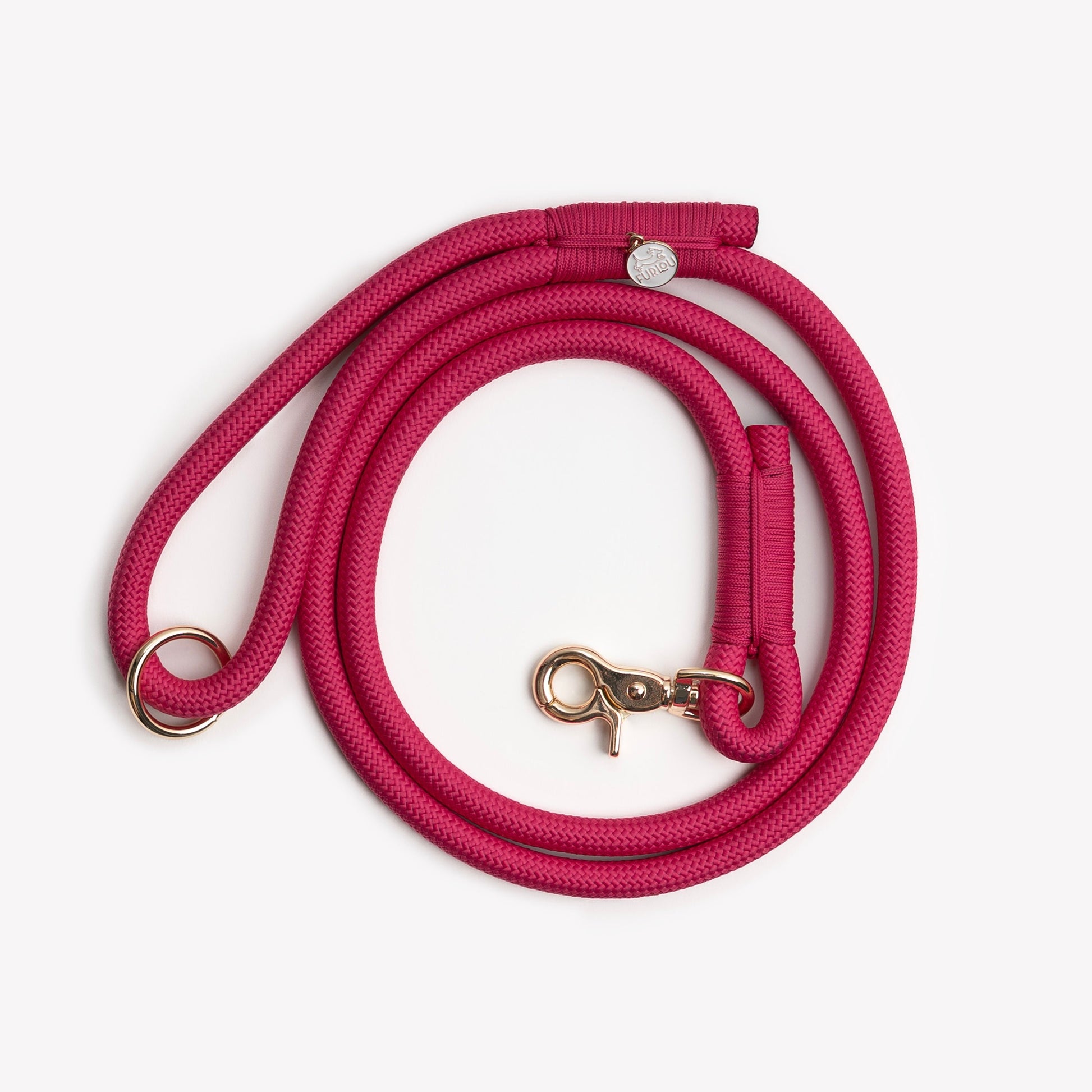'Magenta' - Braided Rope Leash Regular Braided Leash FURLOU
