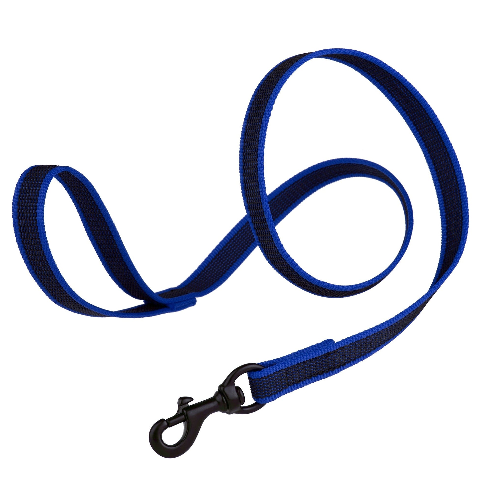 Rubber Infused Nylon Dog Leash Blue 6' 3 4" Dog Leashes Dogline