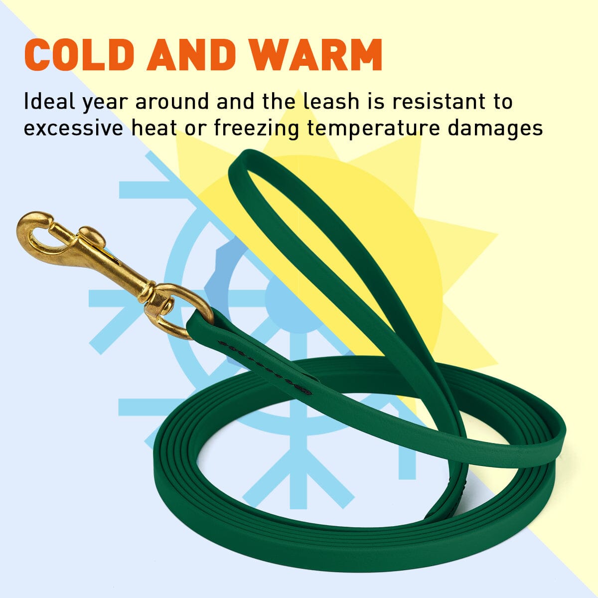 Viper Biothane Long Line 10 ft Lead with Brass Hardware Dog Leashes Dogline