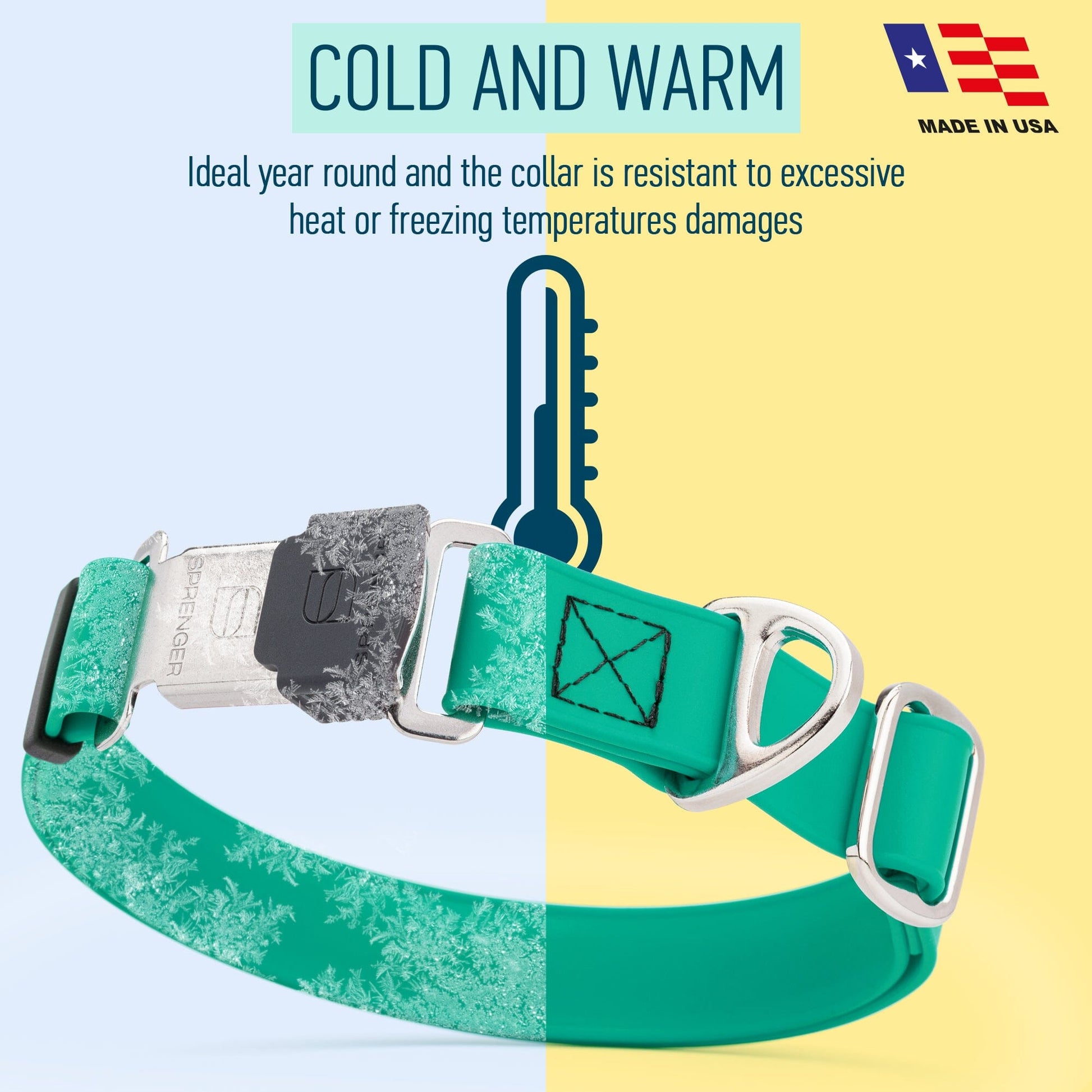 Dogline Biothane Waterproof Dog Collar with Herm Sprenger Stainless Steel Quick Release Buckle Dog Collar Dogline