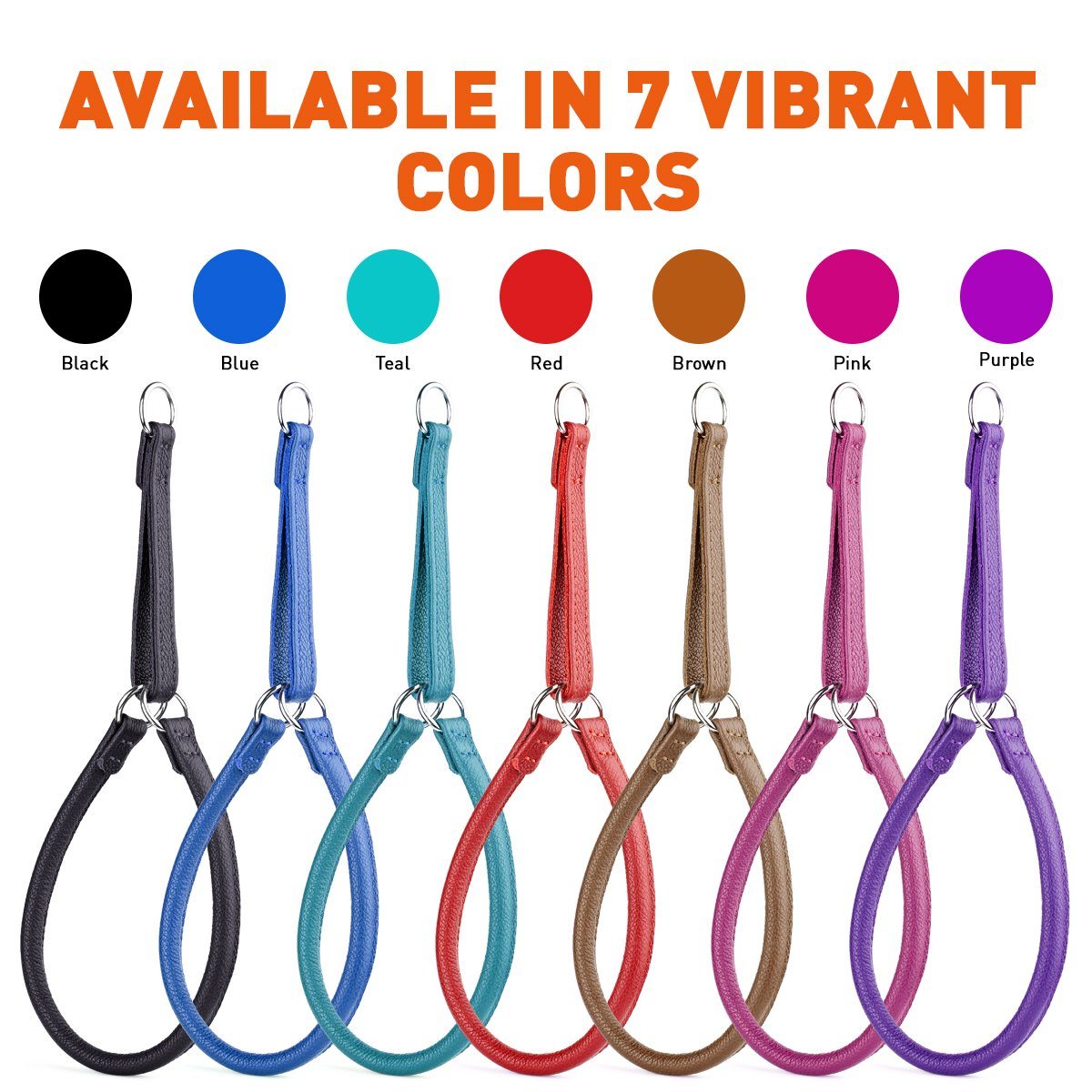 Soft Leather Round Martingale Collar Dog Collars Dogline