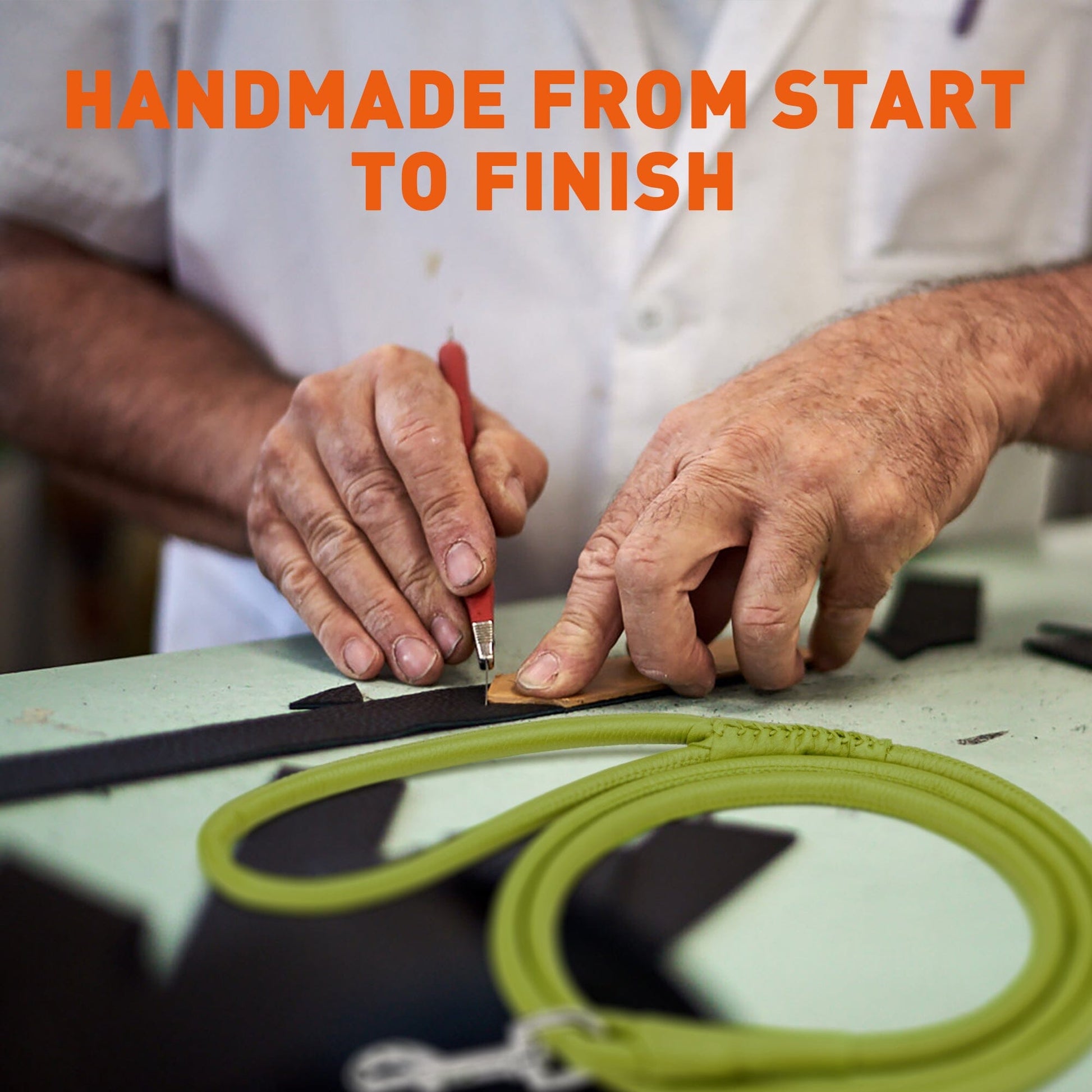 Soft Leather Round Traffic Lead Dog Leashes Dogline