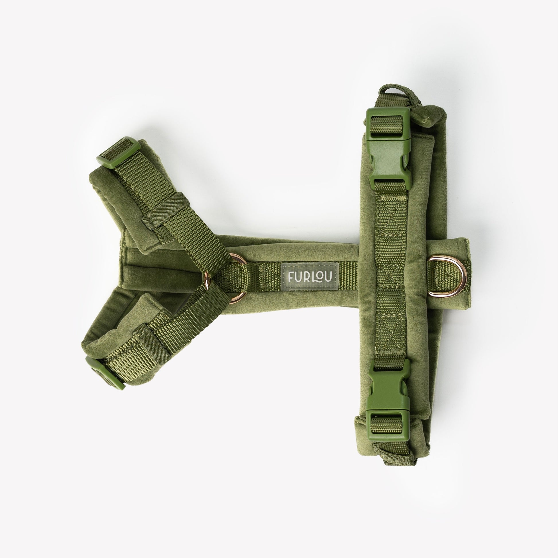 Green - Velvet Dog Harness Velvet Harness FURLOU