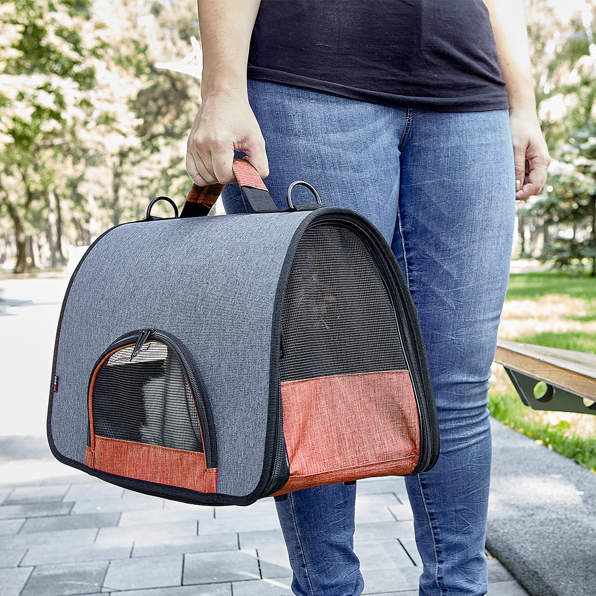 Dual Color Collapsible Pet Carrier Pet Carriers Dogline