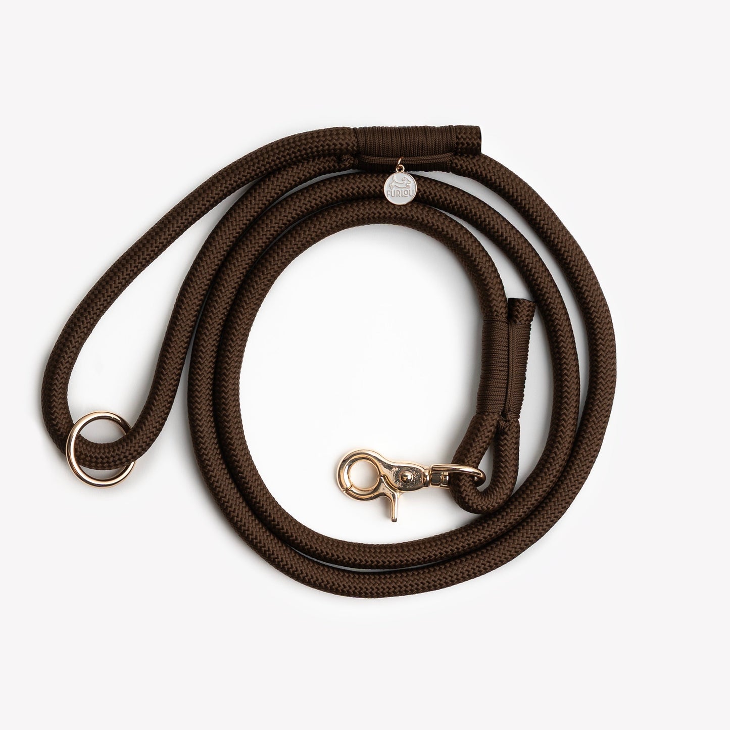 'Brown' - Braided Rope Leash Regular Braided Leash FURLOU